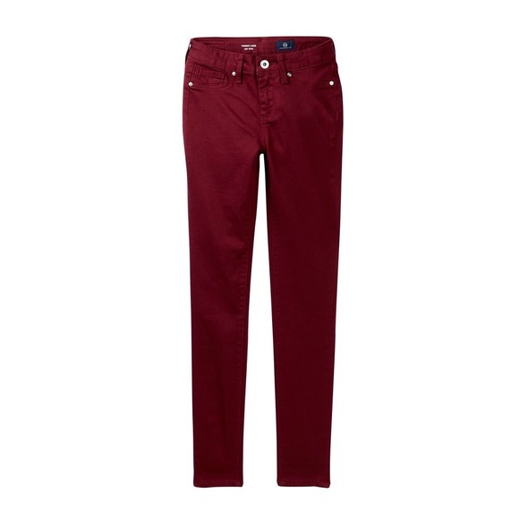 Ag Adriano Goldschmied Other - AG Adriano Goldschmied Girls Pants 8 Twiggy Luxe Super Skinny Red Jeans Holiday